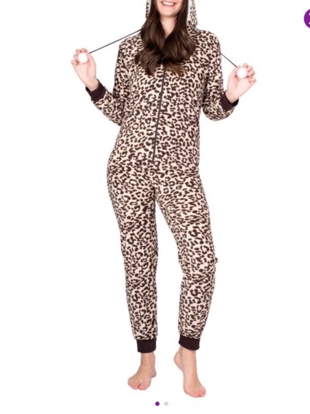 New Leopard Animal Print Hooded Onesie for Women